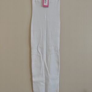 Edikted White Ribbed Knit Accessory